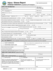Form ADM4303 Injury/Illness Report - Ohio, Page 3