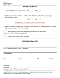 Form EL-7 Voter Verification Form - Ohio
