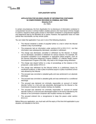 Form SJ-788A &quot;Application for No-Disclosure of Information Contained in Computerized Records in Criminal Matters&quot; - Quebec, Canada