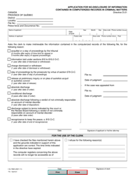 Form SJ-788A Application for No-Disclosure of Information Contained in Computerized Records in Criminal Matters - Quebec, Canada, Page 3