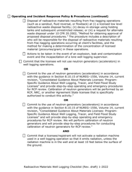 Radioactive Materials (Ram) Well Logging Licensing Checklist - Nevada, Page 11