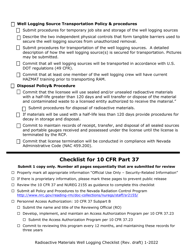 Radioactive Materials (Ram) Well Logging Licensing Checklist - Nevada, Page 13