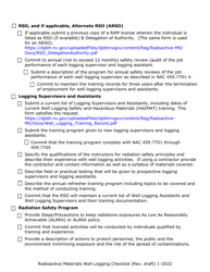 Radioactive Materials (Ram) Well Logging Licensing Checklist - Nevada, Page 5