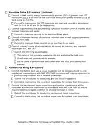 Radioactive Materials (Ram) Well Logging Licensing Checklist - Nevada, Page 8