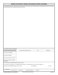 USAFE-AFAFRICA Form 582 Request for Waiver to Airfield and Airspace, Page 2