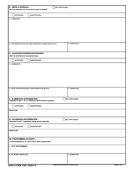 USAFA Form 120P Application for Vehicle Puck Programming, Page 2