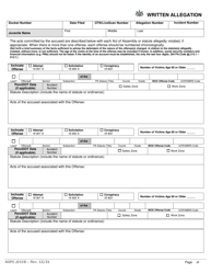 Form AOPC J232B Written Allegation - Multiple Summaries of Offenses - Pennsylvania, Page 2