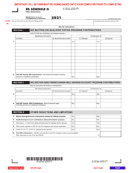 Form PA-40 Schedule O Other Deductions - Pennsylvania