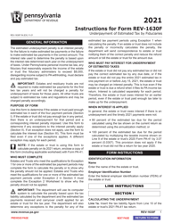 Form REV-1630F Underpayment of Estimated Tax by Fiduciaries - Pennsylvania, Page 3