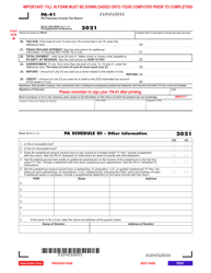 Form PA-41 Pa Fiduciary Income Tax Return - Pennsylvania, Page 2