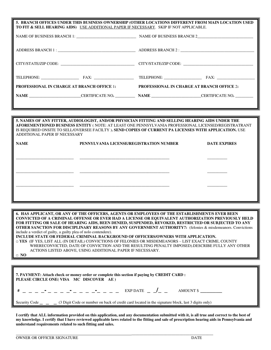 Form HD01157F Application for Dealer Registration - Pennsylvania, Page 2