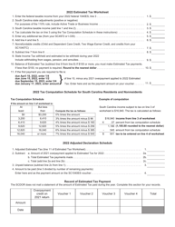 Form SC1040ES Individual Declaration of Estimated Tax - South Carolina, Page 4