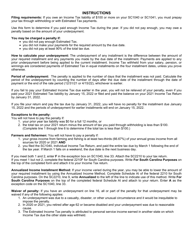 Form SC2210 Underpayment of Estimated Tax by Individuals, Estates, and Trusts - South Carolina, Page 4