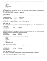 Instructions for Schedule NR Nonresident Schedule - South Carolina, Page 3