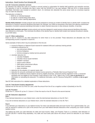 Instructions for Schedule NR Nonresident Schedule - South Carolina, Page 8