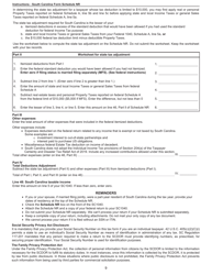 Instructions for Schedule NR Nonresident Schedule - South Carolina, Page 9