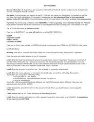 Form SC1120S-WH Withholding Tax on Income of Nonresident Shareholders - South Carolina, Page 2