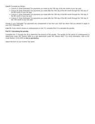 Form SC2220 Underpayment of Estimated Tax by Corporations - South Carolina, Page 4