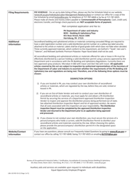 Form LIBU-103 Secondhand Application for Registration and Disinfection Permit - Pennsylvania, Page 2