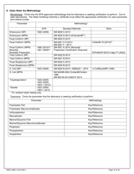 DHEC Form 2802 Application for Environmental Laboratory Certification - South Carolina, Page 10