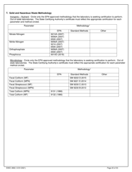 DHEC Form 2802 Application for Environmental Laboratory Certification - South Carolina, Page 22