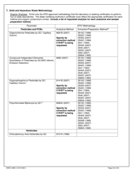 DHEC Form 2802 Application for Environmental Laboratory Certification - South Carolina, Page 23