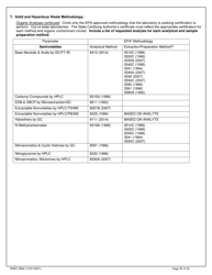 DHEC Form 2802 Application for Environmental Laboratory Certification - South Carolina, Page 25