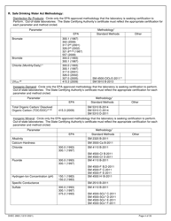 DHEC Form 2802 Application for Environmental Laboratory Certification - South Carolina, Page 4