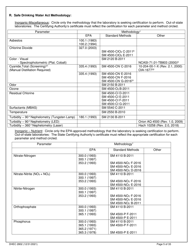 DHEC Form 2802 Application for Environmental Laboratory Certification - South Carolina, Page 5