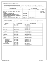DHEC Form 2802 Application for Environmental Laboratory Certification - South Carolina, Page 9