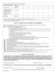 DHEC Form 3580 Standard Application Form for New or Expanding Agricultural Animal Facilities (Other Than Swine) - South Carolina, Page 3