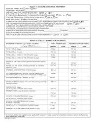 DHEC Form 3578 Standard Application Form for New or Expanding Large &amp; X-Large Swine Facilities (500,001 Lbs or More Normal Production Live Weight) - South Carolina, Page 2