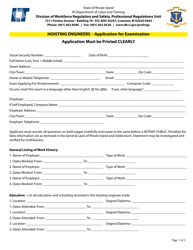 Hoisting Engineers - Application for Examination - Rhode Island, Page 5