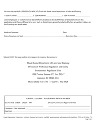 Hoisting Engineers - Application for Examination - Rhode Island, Page 6