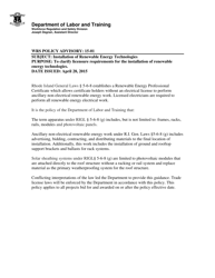 Application for Renewable Energy Professional Certificate and Solar Thermal Professional Certificate - Rhode Island, Page 7