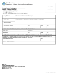 Form 632 Annual Report for a Limited Liability Company - Rhode Island, Page 2