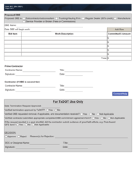Form 4011 Substitution Request - Disadvantaged Business Enterprise (Dbe) Program - Texas, Page 2
