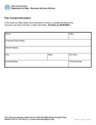 Form 116 Articles of Incorporation for a Domestic Worker&#039;s Cooperative - Rhode Island, Page 4