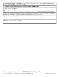 Form 150 Application for Certificate of Authority by a Foreign Business Corporation - Rhode Island, Page 5