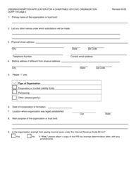 Form OCRP-100 Remittance Form - Virginia Exemption Application for a Charitable or Civic Organization - Virginia, Page 3