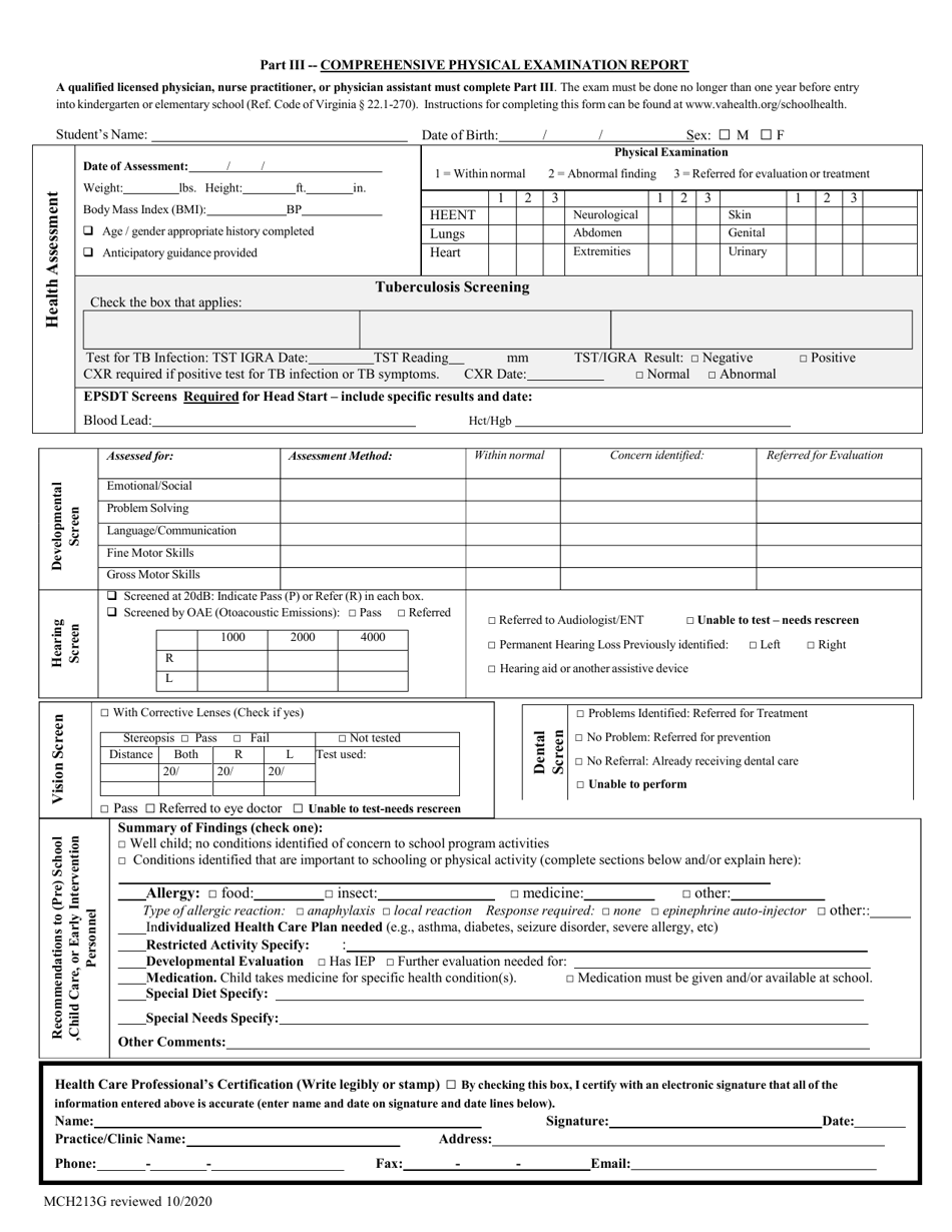 Form MCH213G School Entrance Health Form - Virginia (English / Russian), Page 6