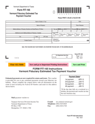 Document preview: VT Form FIT-165 Vermont Fiduciary Estimated Tax Payment Voucher - Vermont