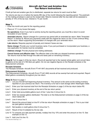 Instructions for Form FT-441-005 Aviation Gasoline Tax Return - Washington
