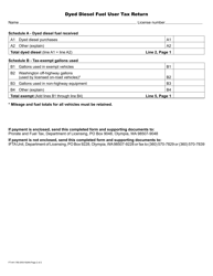 Form FT-441-769 Dyed Diesel Fuel User Tax Return - Washington, Page 2
