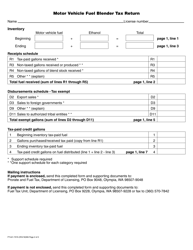 Form FT-441-757A Motor Vehicle Fuel Blender Tax Return - Washington, Page 2