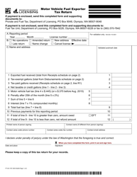 Document preview: Form FT-441-767 Motor Vehicle Fuel Exporter Tax Return - Washington
