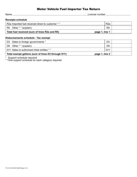 Form FT-441-761A Motor Vehicle Fuel Importer Tax Return - Washington, Page 2