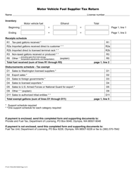 Form FT-441-753A Motor Vehicle Fuel Supplier Tax Return - Washington, Page 2