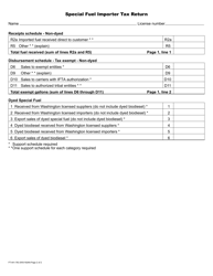 Form FT-441-763 Special Fuel Importer Tax Return - Washington, Page 2