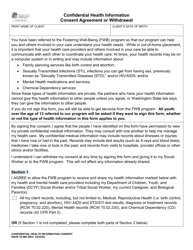 Document preview: DSHS Form 10-489 Confidential Health Information Consent Agreement or Withdrawal - Washington